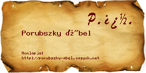 Porubszky Ábel névjegykártya